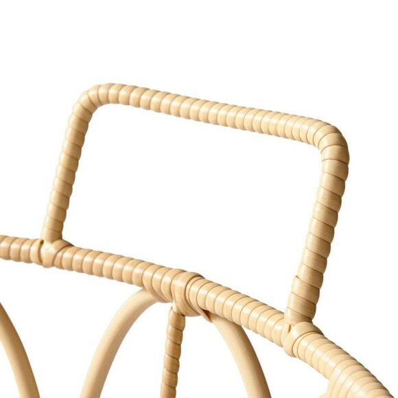 Large‎ Natural Poly Rattan Open Weave Round Basket Home Decor Laundry Pillows - Picture 2 of 10